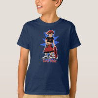 Skate board kid with 'Cool dude' logo