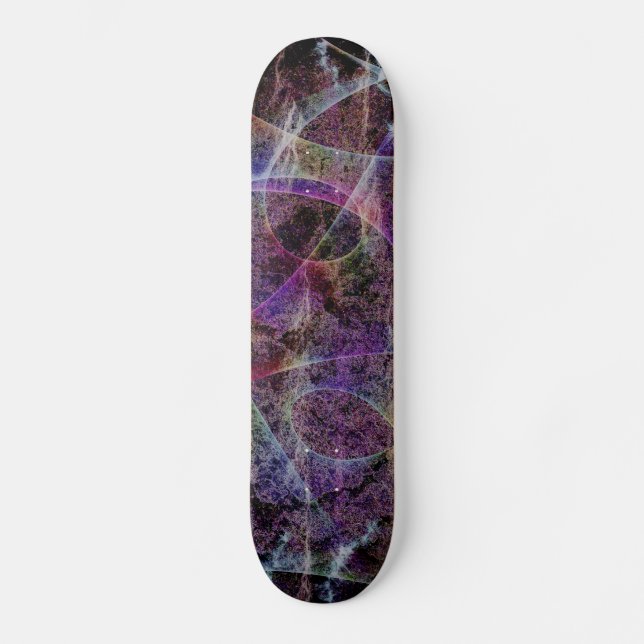 Skate Board with Abstract Purple Design (Front)