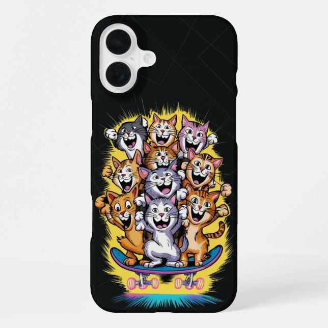 Skate Cats Squad iPhone Case (Back)