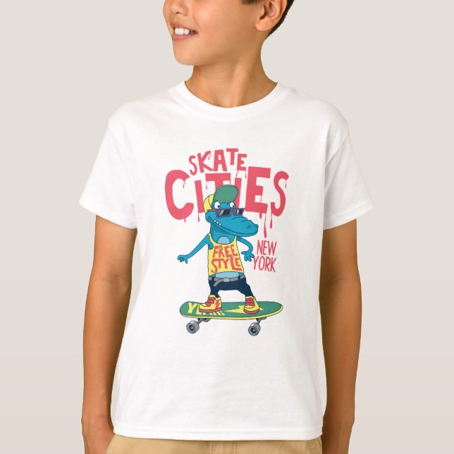 SKATE CITIES T-Shirt (Front)