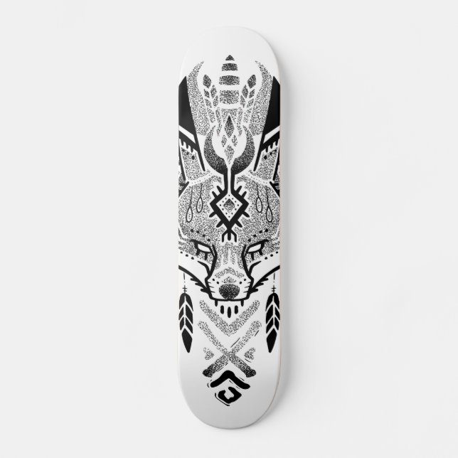 Skate de renard style tattoo badass skateboard (Front)