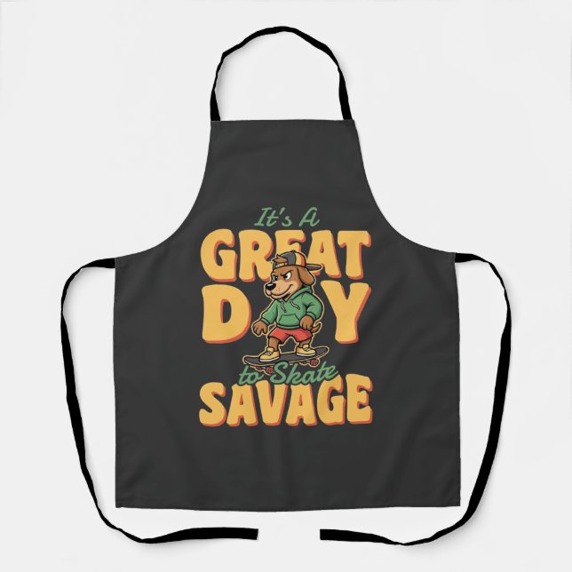 Skate Dog Great Day Savage Apron (Front)
