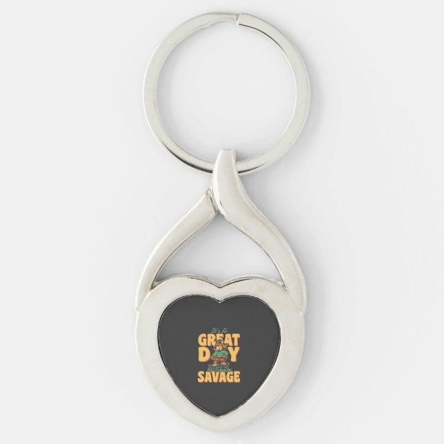 Skate Dog Great Day Savage Key Ring (Front)
