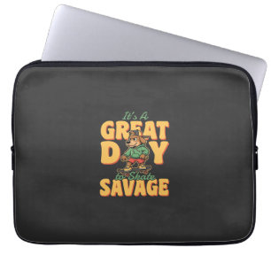 Skate Dog Great Day Savage Laptop Sleeve