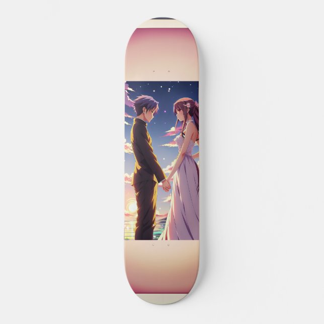 Skate Exclusive: Anime Couple Skateboard (Front)
