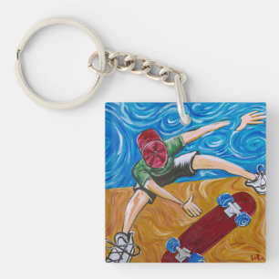 Skate Halfpipe Key Ring