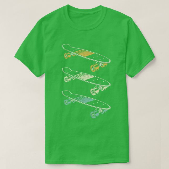 Skate Lover Retro Skateboard Sport Skateboarding T-Shirt (Design Front)