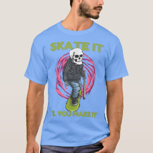 Skate Lovers Skateboard Cool Skeleton Skater Appar T-Shirt