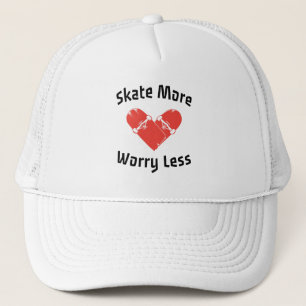 Skate More Worry Less - Funny Skating Trucker Hat