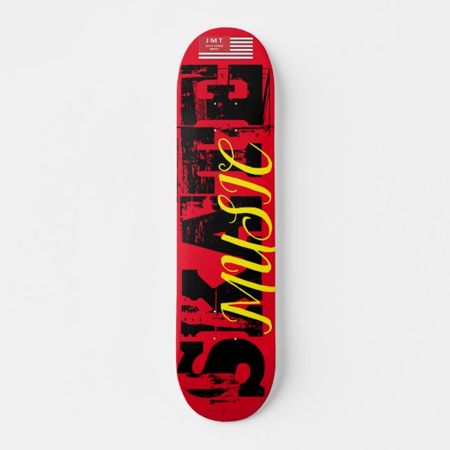 SKATE MUSIC Skateboard, 7¾" Deck Skateboard (Front)
