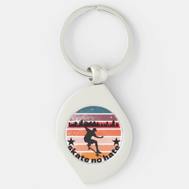 Skate No Hate Key Ring (Front)
