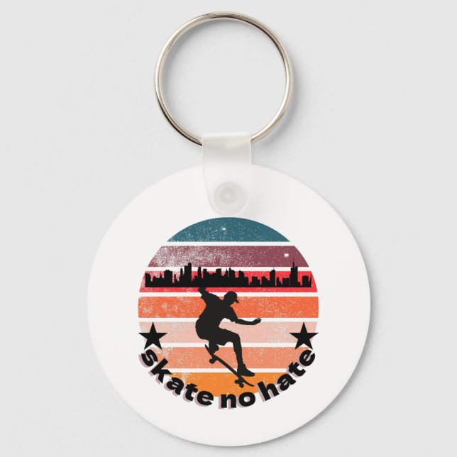 Skate No Hate Key Ring (Front)