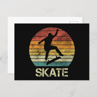 Skate Olli vintage design for skaters Holiday Postcard