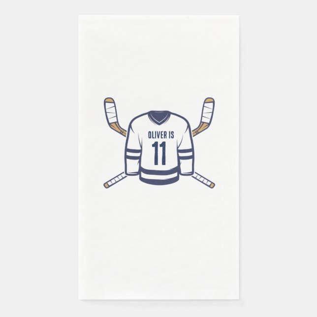 Skate on Over Ice Hockey Paper Napkin (Front)