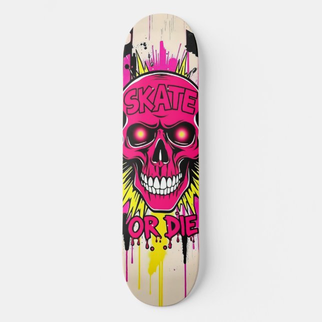 Skate or Die No.5 - Skateboard Deck - Punk Grunge (Front)