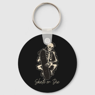 Skate Or Die Ride Skeleton Extreme Sports Key Ring