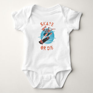 Skate or die Skateboarder Boy Baby Bodysuit