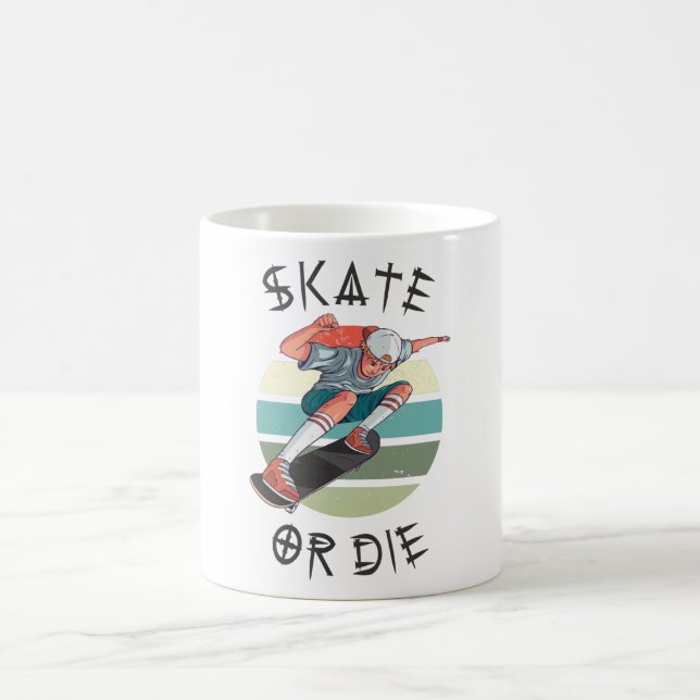 Skate or die Skateboarder Boy Coffee Mug (Center)