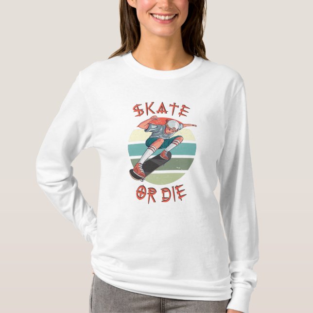 Skate or die Skateboarder Boy T-Shirt (Front)