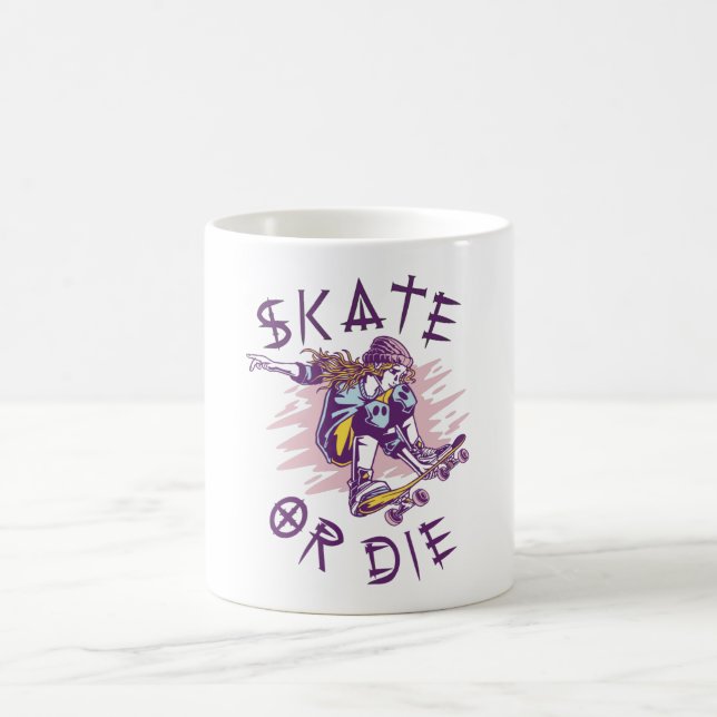 Skate or die Skateboarder Girl Coffee Mug (Center)