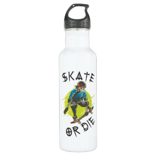 Skate or die Skeleton Skateboarder 710 Ml Water Bottle