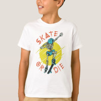 Skate or die Skeleton Skateboarder