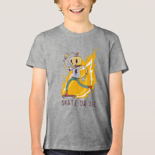 Skate or Die: The Fiery Spirit of Skateboarding Tri-Blend Shirt