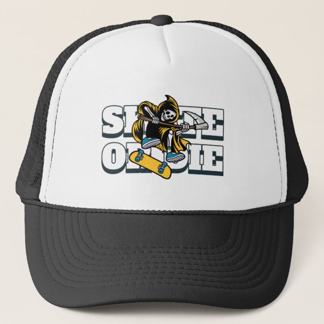 Skate Or Die  Trucker Hat (Front)