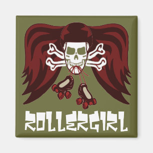 Skate or die with angel wings magnet