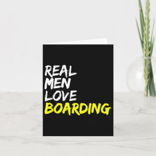 Skate Park Real Men Love Boarding Skateboard Snowb Card