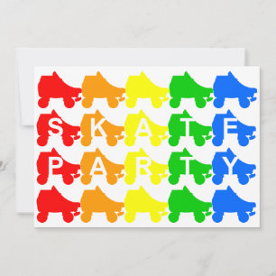 skate party : rainbow quads invitation