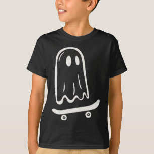 Skate Rad Skating Ghost Halloween Skateboarding T-Shirt