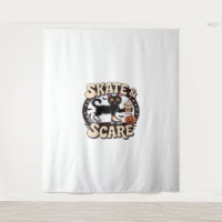Skate & Scare – Cute Black Cat Roller Skating Over