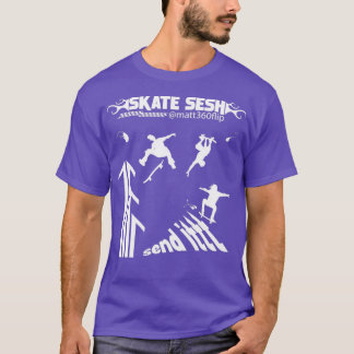 SKATE SESH Matt360Flip Edition Skateboarder Design T-Shirt