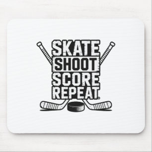 Skate Shoot Score Repeat _4 Mouse Pad