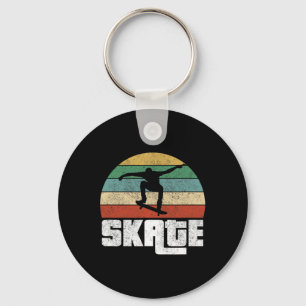 Skate Skateboard Retro Skating Skateboarder 1 Key Ring