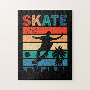 Skate Skateboarder Gift Skateboard Retro Jigsaw Puzzle