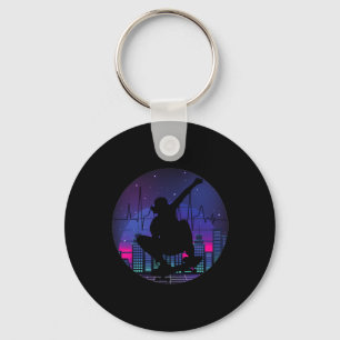 Skate Skateboarder Skateboard Lover Heartbeat Skat Key Ring