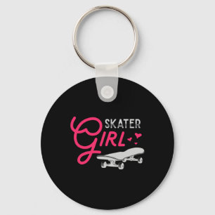 Skate Skateboarder Women Girls Skater Girl Skatebo Key Ring