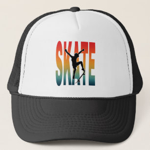 Skate Skateboarding Silhouette Trucker Hat