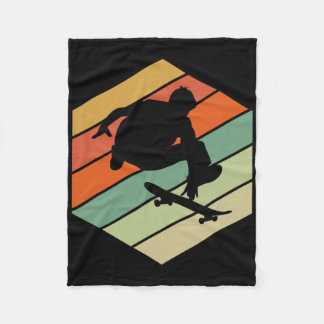 Skate Skater Skateboarder Skateboarding Gift Vinta Fleece Blanket