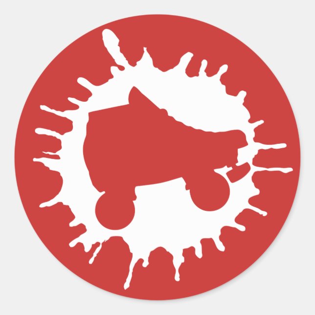 skate splatz classic round sticker (Front)