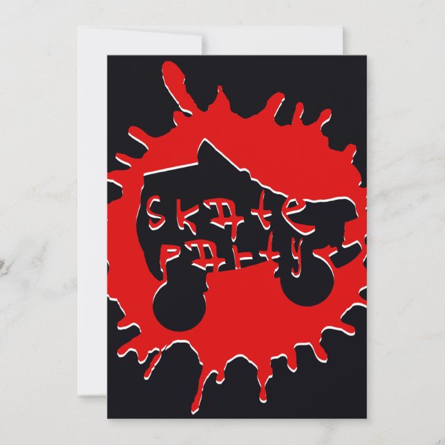skate splatz party invitation (Front)