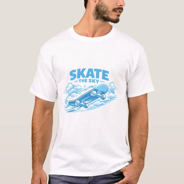 Skate The Sky – Blue Drift T-Shirt (Front)