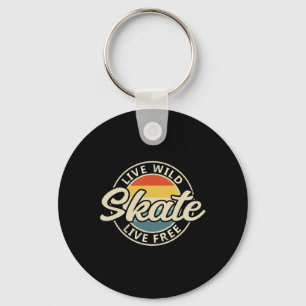 Skate Vintage 80s 90s Retro 1 Key Ring