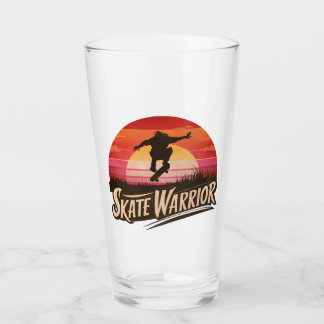 Skate warrior - retro sunset vintage glass