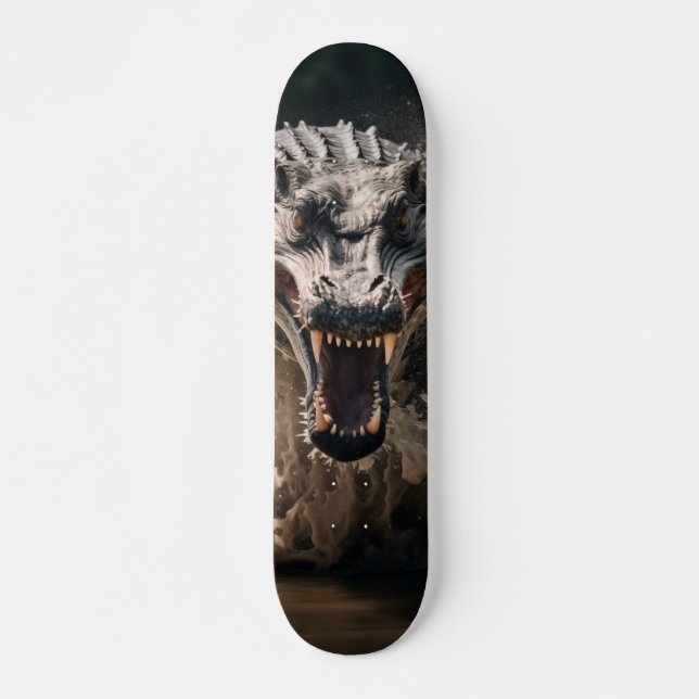 Skateboard Aggressive crocodile attacking (Front)