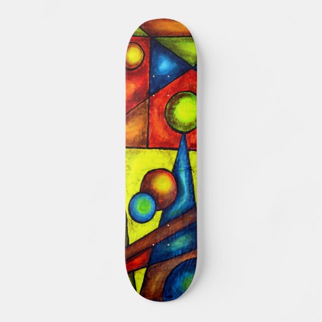 Skateboard, Balance, Abstract Art Skateboard (Front)