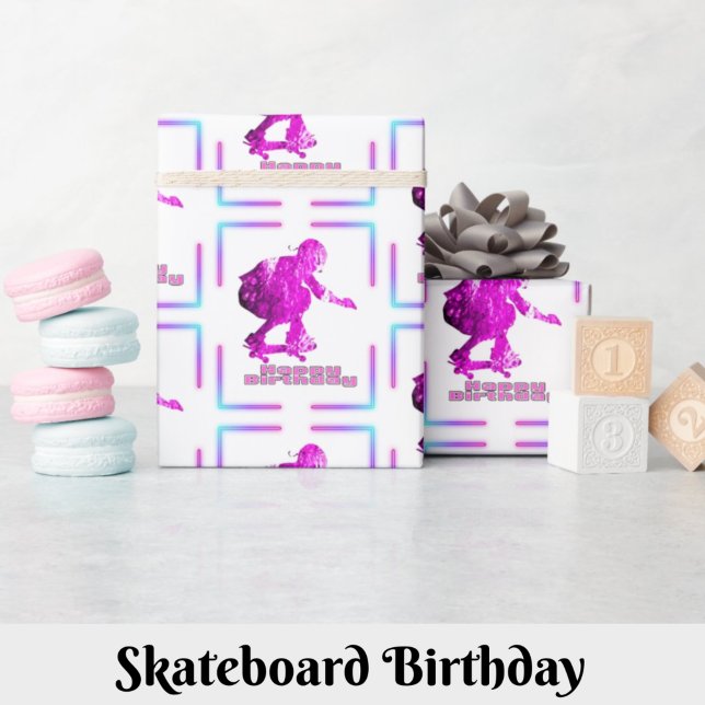 Skateboard Birthday Gift Wrapping Paper (Creator Uploaded)