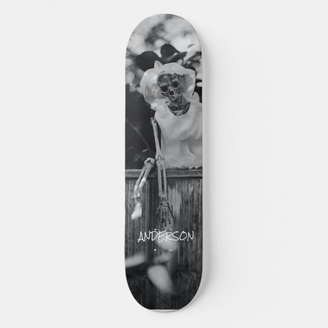 Skateboard Black Skeleton Halloween  (Front)